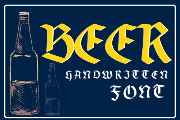 Beer: A Classic Handwritten Black Letter Font for Vintage Appeal