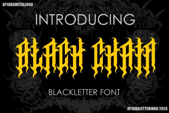 Black Chain: A Bold Metal Font for Striking Logos
