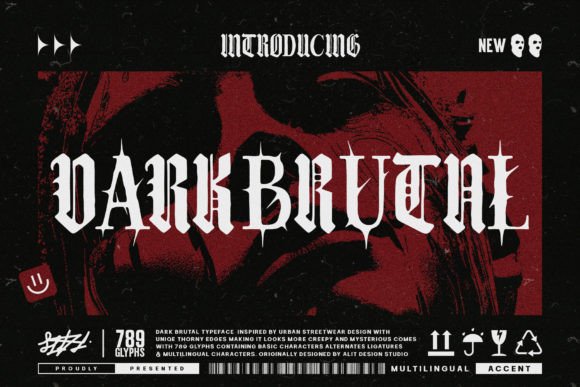 Dark Brutal Typeface: A Bold Statement in Blackletter Design