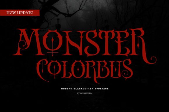 Monster Colorbus: A Steampunk Blackletter for Artful Design
