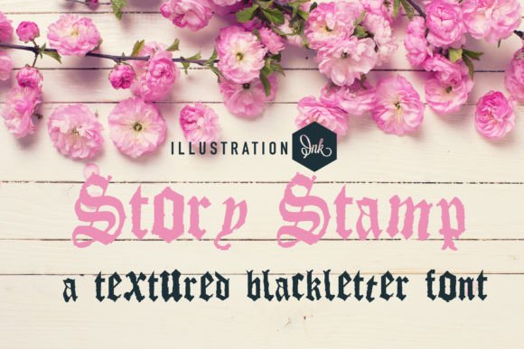 Story Stamp: A Creative Blackletter Font with Vintage Soul